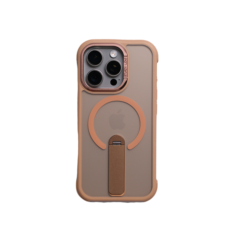 360° Kickstand Magnetic Shockproof Matte Cover For iPhone 16 Pro Max