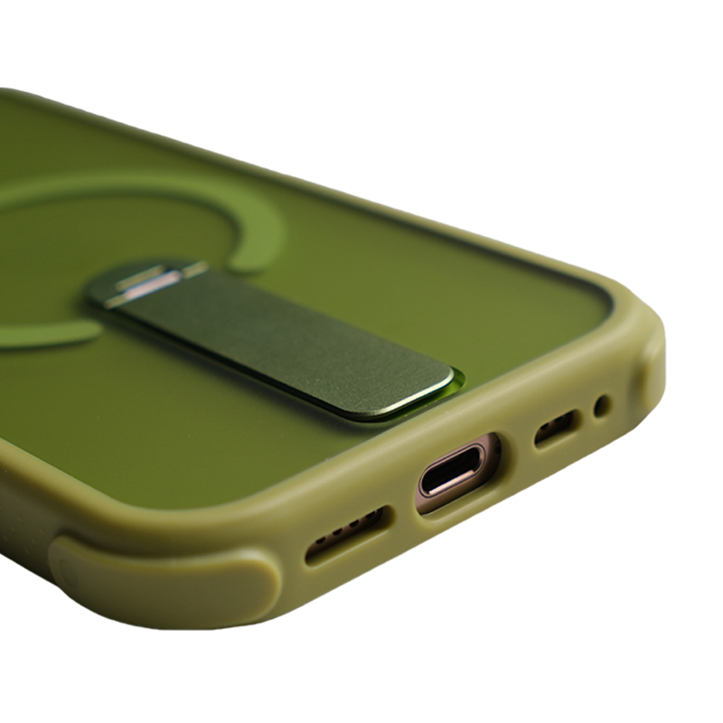 360° Kickstand Magnetic Shockproof Matte Cover For iPhone 16 Pro Max