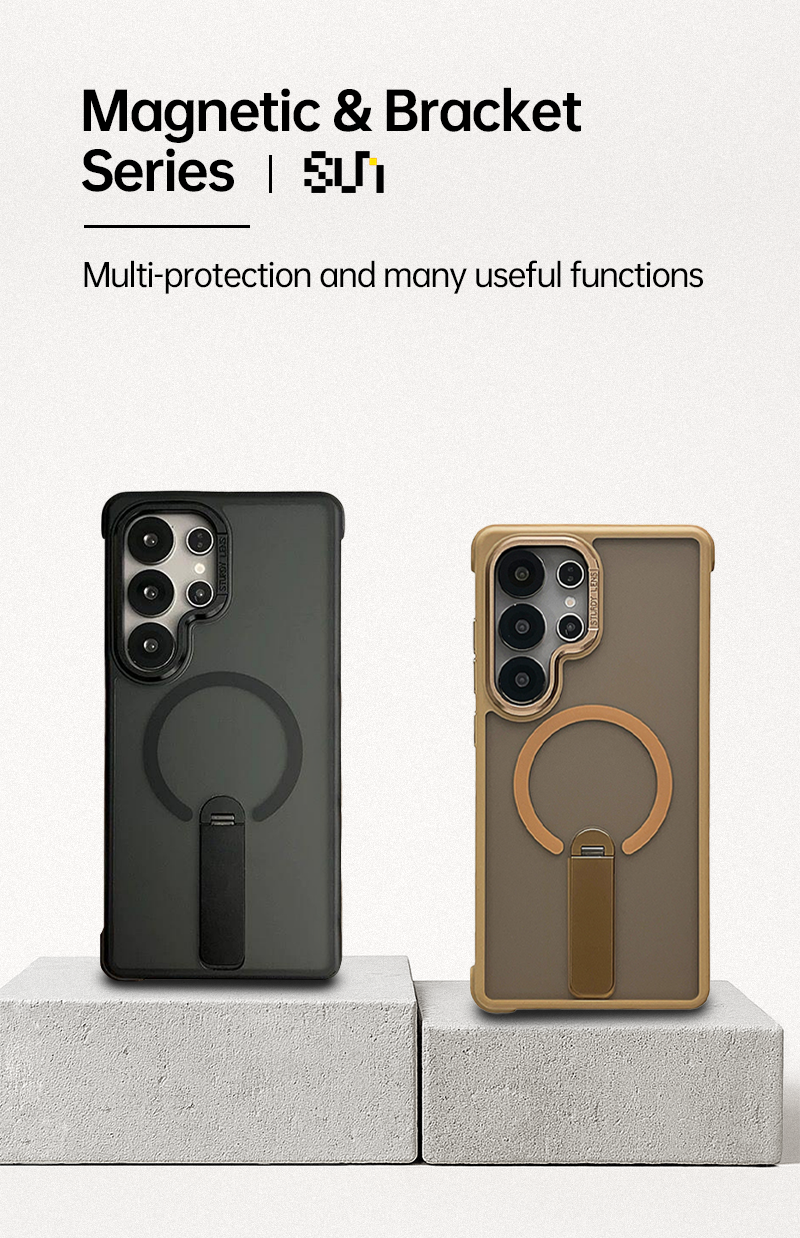 360° Magnetic Matte Kickstand Case for Samsung S25 Ultra