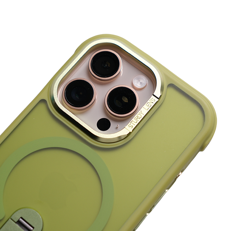 360° Kickstand Magnetic Shockproof Matte Cover For iPhone 16 Pro Max