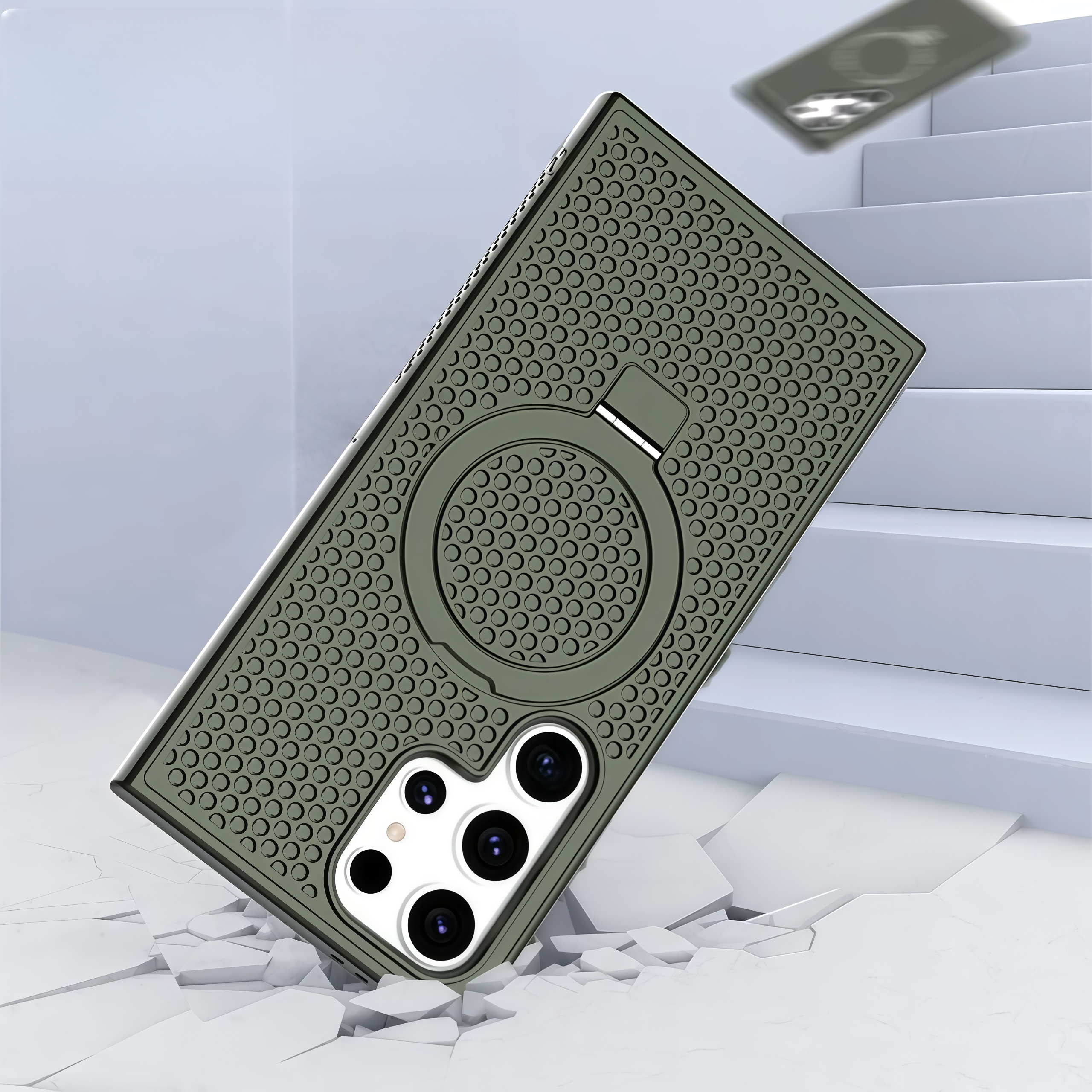 Magnetic Cooling Case with Kickstand For Samsung S25 Ultra