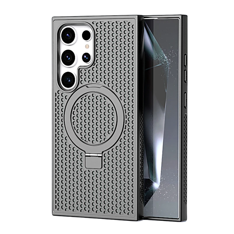 Magnetic Cooling Case with Kickstand For Samsung S25 Ultra