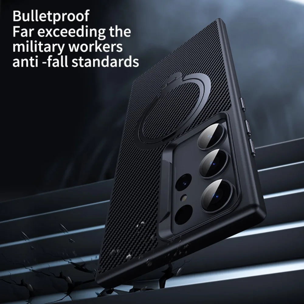 360° Magnetic Ring Stand Case for Samsung Galaxy S25 Ultra